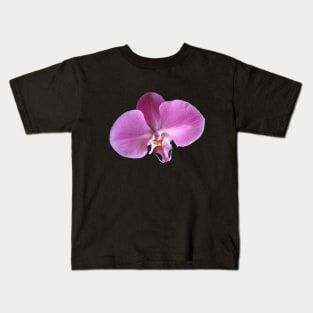 Pink Orchid Flower Closeup Kids T-Shirt